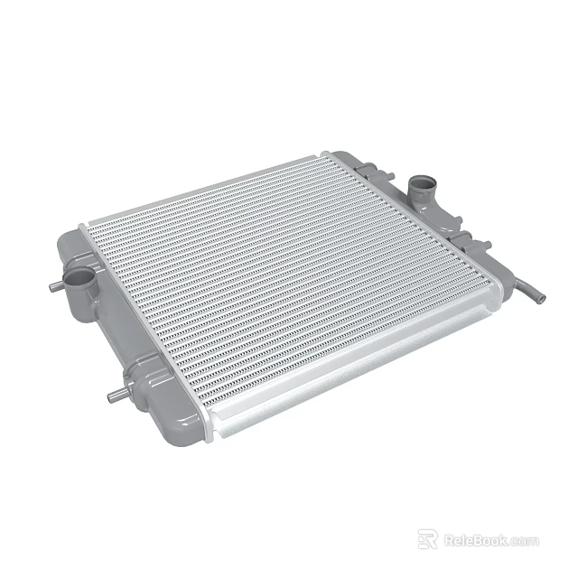Automotive Cooling Radiator With Aluminum Core Structure 3d model 