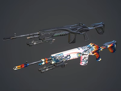 Modern guns. 3d model Modern guns. 3d model