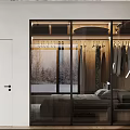 Modern Bedroom Interior Design With Rock Texture Wall Bed Hanging Lights And Bedside Tables