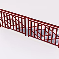 Guardrail railing fence wrought iron railing 3D model 3d model