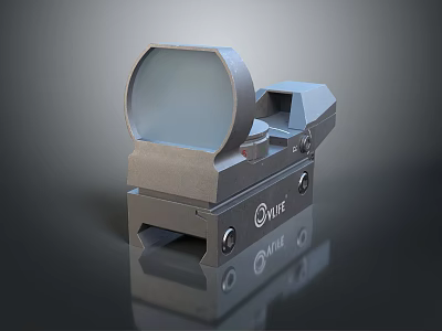 Modern Tactical Rifle Scope With Durable Metal Construction And Precision Sighting 3d model