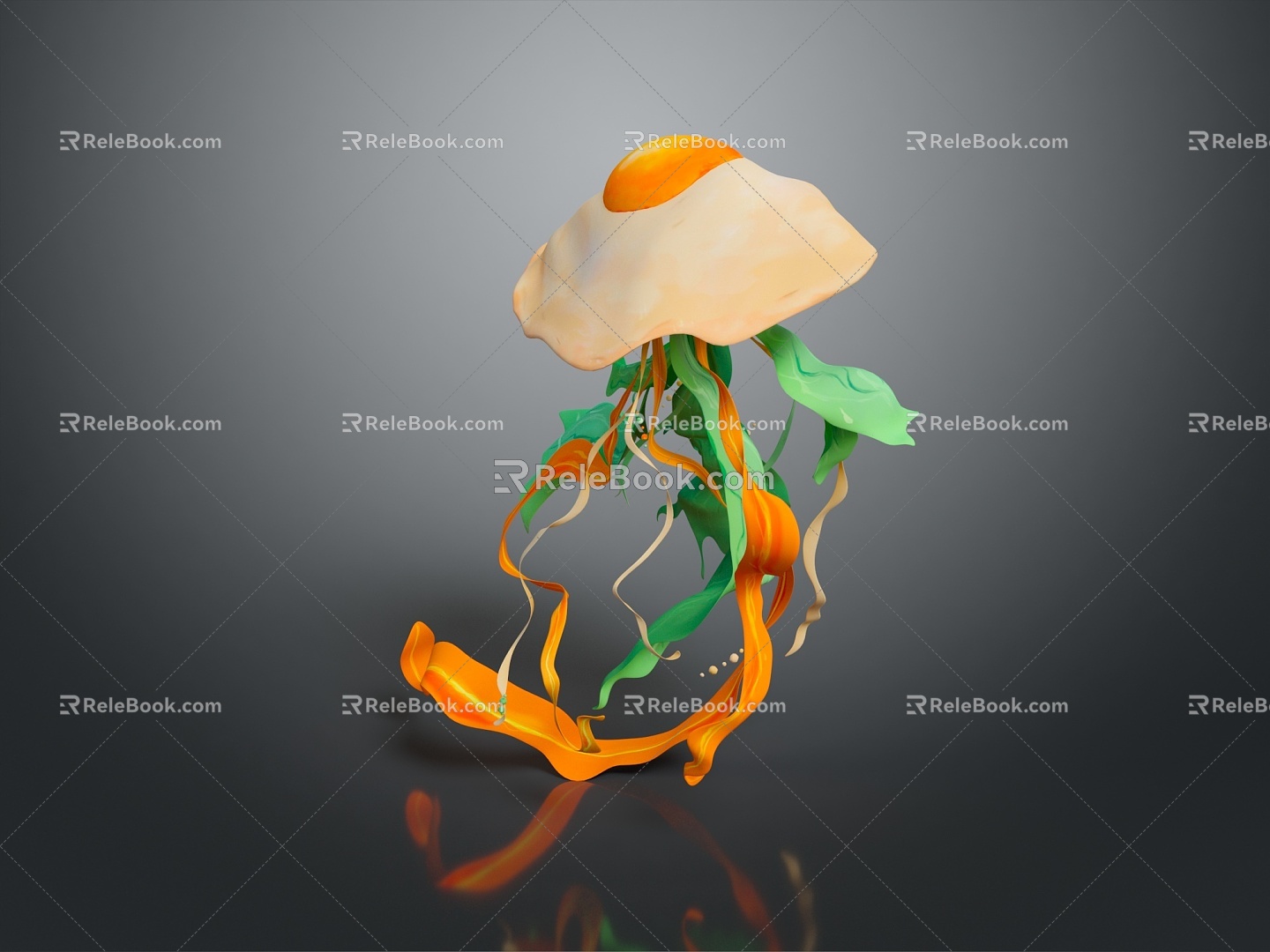 Barrel Jellyfish Fireworks Jellyfish Silver Coin Jellyfish Flower Hat Jellyfish Purple Sea Thorn Jellyfish Mediterranean Omelet Jellyfish 3d model