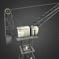 Quay crane tower crane industrial equipment mechanical device 3d model