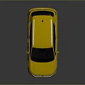 Yellow Modern SUV With Roof Rails Black Windows And Alloy Wheels