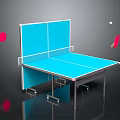 Portable Blue Table Tennis Table with Ping Pong Paddles Balls and Wheels for Home