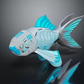 Modern robot fish machine fish machine turtle 3d model