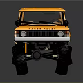 Yellow Off Road Toy Car With Large Monster Tires And Stylish Black Design Details