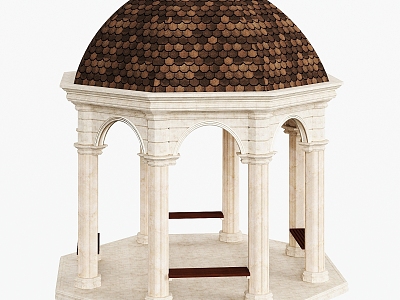 French Gazebo Outdoor 3d model