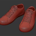 White Casual Lace Up Sneakers Featuring Navy And Maroon Side Accents