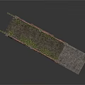 Stone Brick Arch Bridge Structure With Stairs Railings And Overgrown Plants