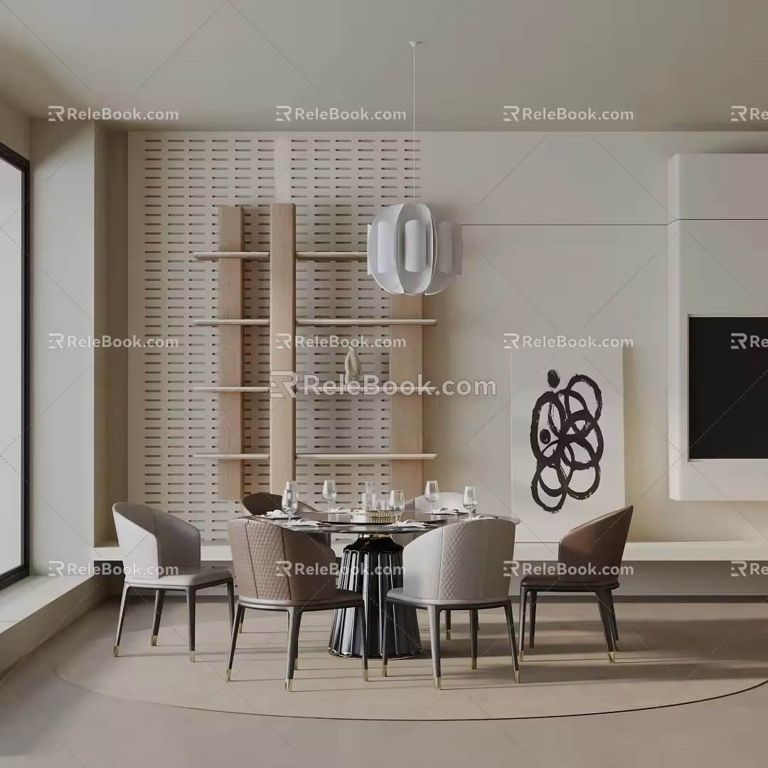 Modern table combination 3d model