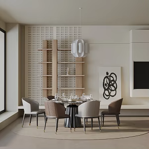 Modern table combination 3d model