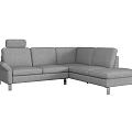 Gray Fabric Sectional Sofa For Living Room With Comfortable Seats 3d model