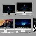 Various Computer Devices Featuring All in One Monitors Desktop Tower And Screen Displays 3d model
