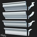 White Decorative Moldings With Various Designs For Interior Decoration
