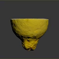 Fresh Sliced Lemon Bowl Shape With Detailed Interior And Juicy Pulp