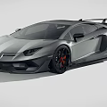 Sleek Silver Gray Supercar With Aerodynamic Body Black Rear Spoiler And Red Brake Calipers