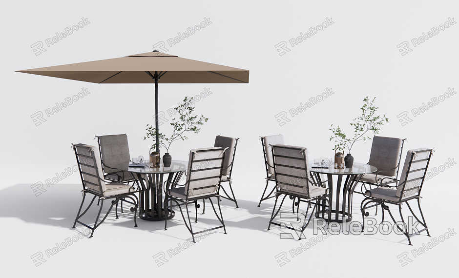 Modern Outdoor Table and Chair Outdoor Leisure Table and Chair model