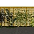 Modern Bamboo Landscape Bamboo Landscaping Bamboo Forest Bamboo Fence Green Bamboo Nanzhu 3d model