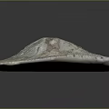 Detailed 3D Terrain Model Featuring Volcanic Landscape With Textured Surface And Colorful Topographic Details