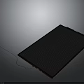 Black Mouse Pad With Red Edge Fine Perforated Holes And Connected Cable 3d model