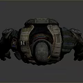 Man In Futuristic Armored Combat Suit With Helmet And Tactical Gear
