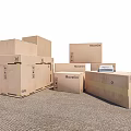 Carton Paper Shell Packing Box Express Box Carton Box Leather Box Packing Box 3d model