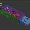 Red USB Flash Drive With 25GB Storage Capacity For Data Storage