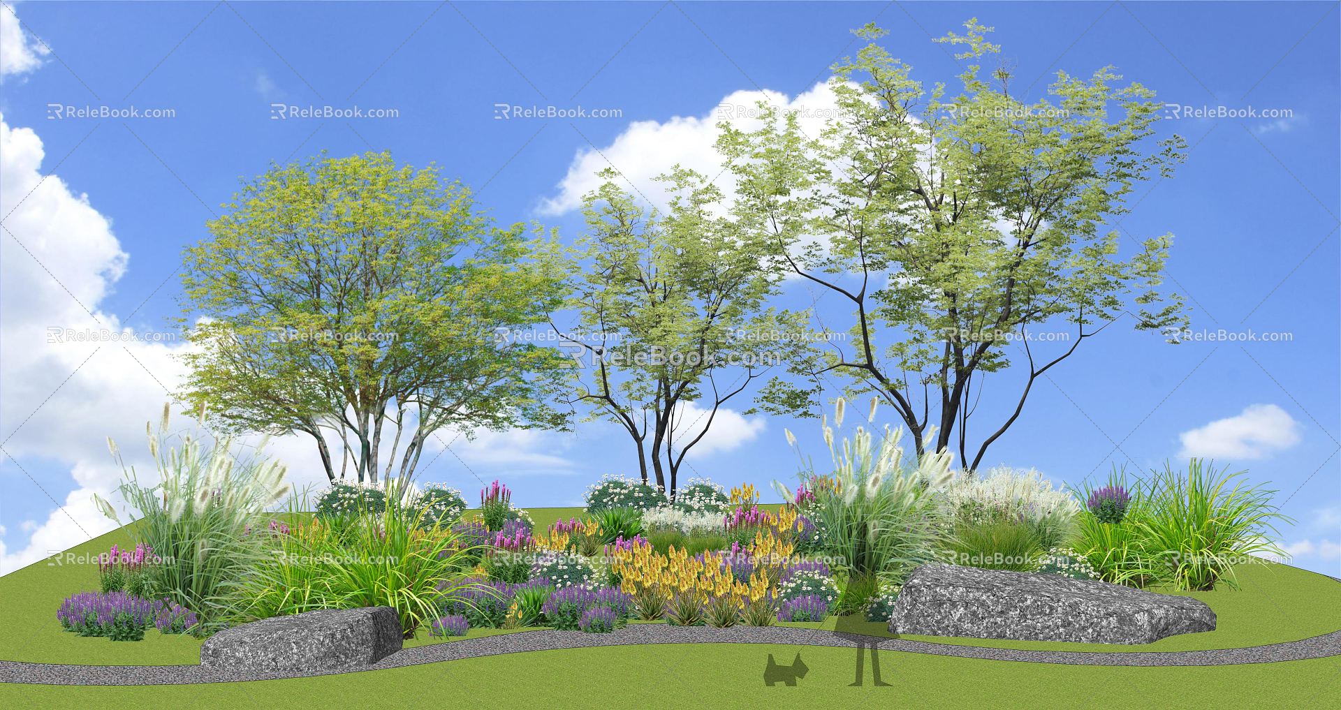 Modern Plants Plant Shrubs Combination Flowers and Plants Tropical Greening Landscape Garden Courtyard model