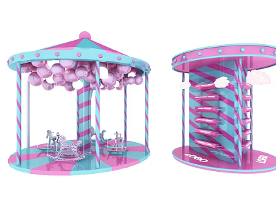 Modern Meichen Online Red Photo Pushcard Meichen 3d model