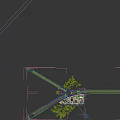 Aerial View Of Industrial Factory Complex With Multiple Buildings Greenery And Road Network