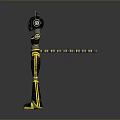 Two Robot Characters With Cat Ear Design White Black And Blue Yellow Arm Accents