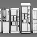 Commercial Coffee Vending Machines With Various Modern Designs And Automatic Dispensing Features 3d model
