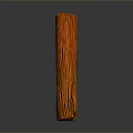 Two Stylish Orange Wood Grain Decorative Pillars For Modern Home Living