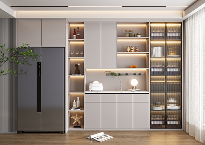 Modern Wine Cabinet 3d model