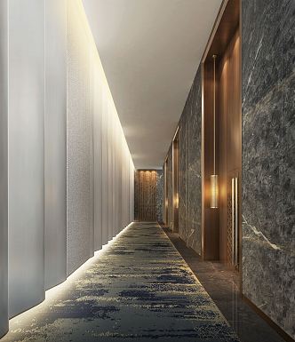 Modern Corridor Hotel Corridor Ballroom Corridor 3d model