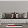 modern double bedside table carpet 3d model