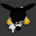 Mickey Mouse Cartoon Character With Large Black Ears Red Shorts And Yellow Shoes