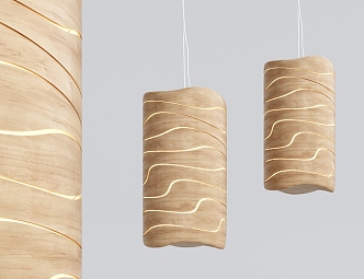 Nordic Chandelier Solid Wood Chandelier 3d model