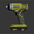 RYOBI Yellow Cordless Industrial Drill Equipment with Rechargeable Battery and Charger Accessories