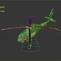 Military Helicopter With Main Rotors Tail Rotor And Camouflage Body Design