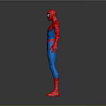 3D Spider Man Character Model In Red And Blue Costume With Spider Emblem