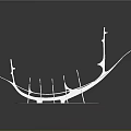 Viking Style Watercraft Model With Intricate Wooden Details And Decorative Prow Design