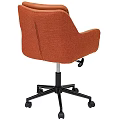Modern Grey Leather Office Chair With Armrests And Swivel Wheels