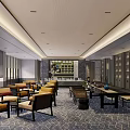 Elegant Modern Sales Office Interior With Comfortable Seating Reception Area And Decorative Wall