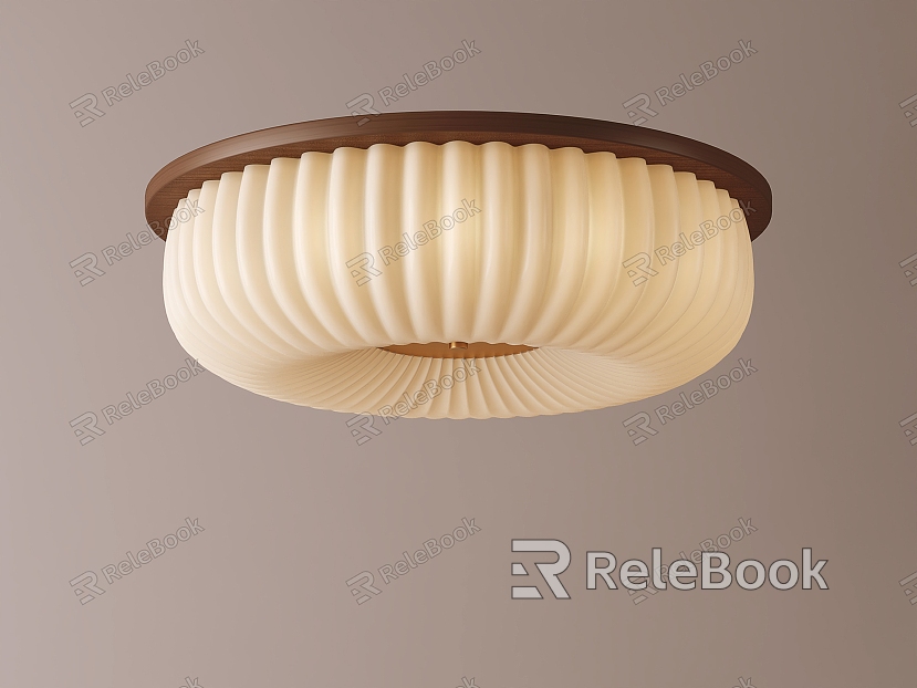 Cream wind ceiling lamp model