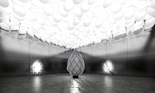 Modern Exhibition Hall Light and Shadow Art Hall 3d model