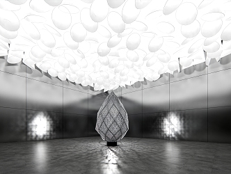 Modern Exhibition Hall Light and Shadow Art Hall 3d model