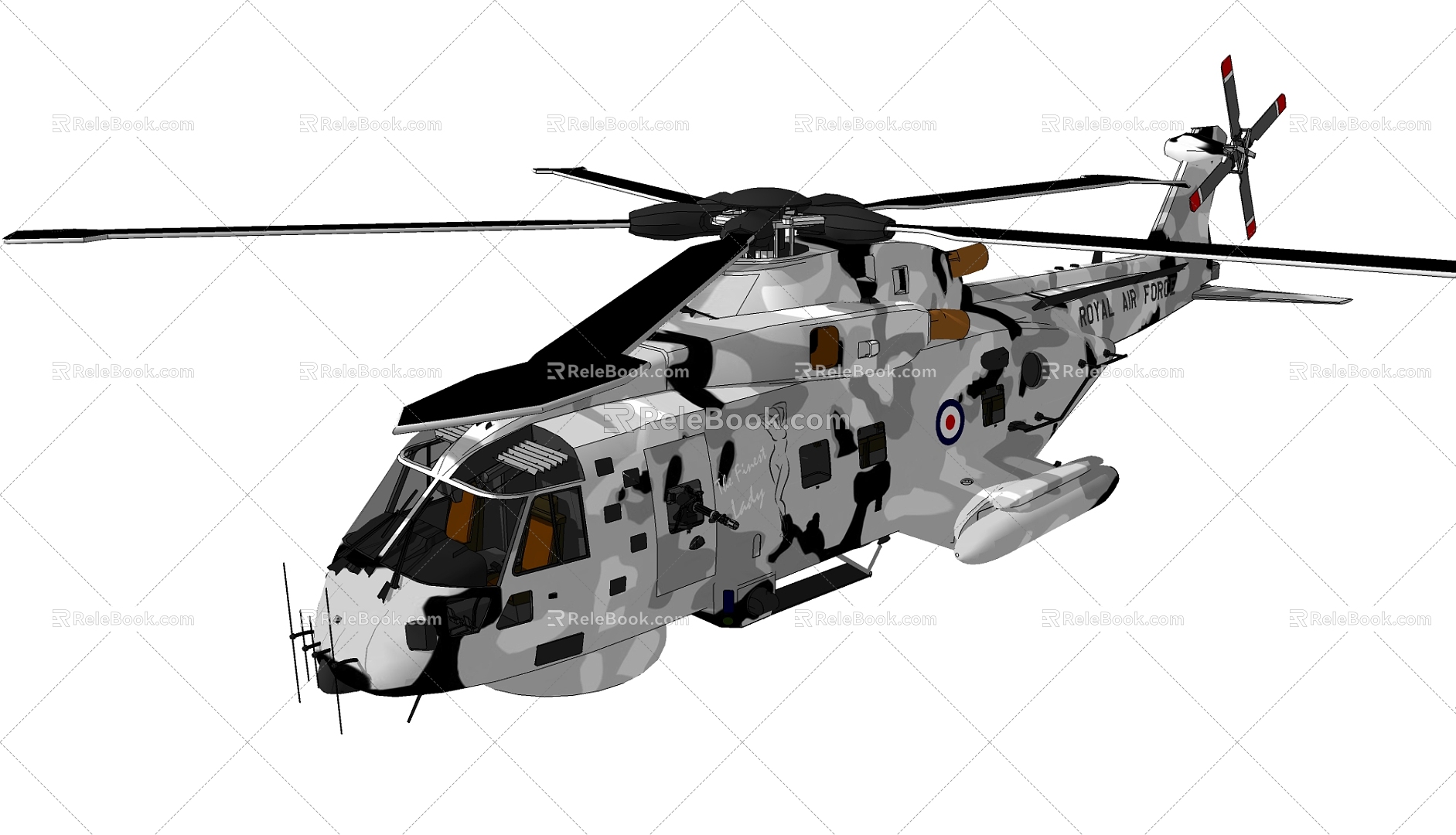 Modern Helicopter Super Helicopter 3d model