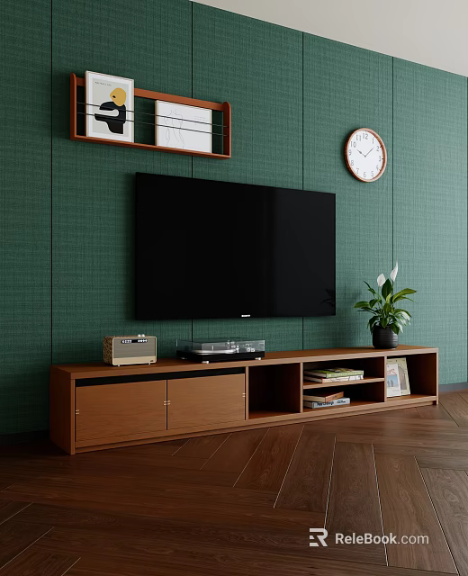 Modern Wooden Shoe Cabinet With Storage Shelves And Contemporary Design 3d model 